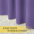 NICETOWN Blackout Patio Curtains 100 x 144 Inches Long for Sliding Door Extral Wide Blackout Curtain Panels Thermal Insulated Room Divider - Grommet Top, 100" W x 144" L, 1 Panel, Lilac Purple