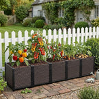 Large Planters for Outdoor Plants - Deepened 20" H, Raised Beds for Gardening Self Watering, Elevated Planter Box with Legs, Rectangular Garden Planters for Outdoor Plants Flowers, 78.7"L x 15.7"W