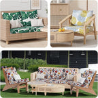 Cushion Covers 8 Pack Stretch Fit Daisy Flower Patio Slipcovers