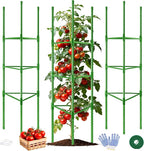 WAENLIR 3-Pack Tomato Cage for Garden, Up to 51 Inch Tomato Trellis for Raised Garden Bed, Plant Stakes for Pots, Durable Tomato Plant Support Garden Stakes for Climbing Plants (Green, 51 inch 3 Pack)