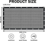 Sun Shade Cloth with Grommets,90% UV Protection Shade Fabric,Pergola Shade Cover Canopy Fence Privacy Screen Balcony,Sunshades for Patio Pergola Garden Backyard Porch Outdoor,Grey-8x12FT
