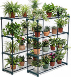 Panana 4 Tier Garden Greenhouse Steel Staging Shelving Plant Stand Garden Shelving Unit Garage Storage Racking, 2 Pack Plant Racks
