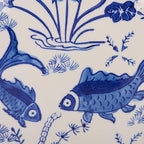 Safavieh Castle Gardens Collection Glazed Ceramic Blue Cloud 9 Chinoiserie Garden Stool