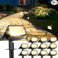 Solar Spot Lights Outdoor IP67 Waterproof 12 Pack, 63 LED 3 Modes Solar Landscape Spotlights for Yard Garden Pathway Wall House Garage (Warm White)