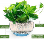 Dexceder 10.5 Inch Large Self Watering Hanging Planters Indoor Outdoor, Thickened Hanging Basket Flower Plant Pot with Water Level Indicator (Brown)