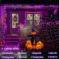 String Lights 165 ft 500 LED Orange and Purple, Outdoor Waterproof
