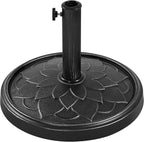 Yaheetech 18'' Umbrella Base 26.5lbs Heavy Duty Patio Umbrella Stand, Round Umbrella Base Stand, Resin Umbrella Holder for Outdoor, Garden, Yard, Black
