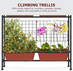 Raised Garden Beds with Legs, Elevated Planter Box Outdoor for Vegetables, Flowers, Herbs, Indoor Standing Garden Bed with Drainage Holes for Backyard Patio Gardening, Red