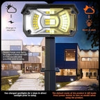 Solar Lights Outdoor Waterproof Landscape Lights, 40 LEDs Solar Spot Lights Outdoor Spotlights with 3 Light Modes, USB & Solar Powered Garden Yard Wall Lights Auto On/Off for Patio 6 Pack