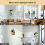 Macrame Plant Hanger Polyester Rope 42 Inch Outdoor Indoor Adjustable Hanging Planter for up to 10 Inch Plant Pot Modern Boho Home Decor (1, Ivory/Light Gold)