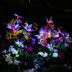 Solar Garden Lights Solar Lights Outdoor Waterproof Decorative 4 Pack with 88 LED 68 Butterfly Solar Lights for Garden Yard Decor Christmas Decorations, Gifts for Mother's Day Mom