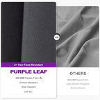 PURPLE LEAF 10 Feet Patio Umbrella with Base Outdoor Cantilever Solar Powered LED Swivel Square Umbrella Aluminum Offset Umbrella with 360-degree Rotation for Garden Deck Pool Patio, Grey