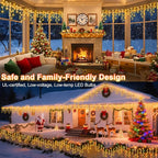 String Lights, 1216 LEDs, 100 ft Warm White Outdoor Christmas Lights