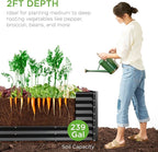 Best Choice Products 8x2x2ft Raised Outdoor Metal Garden Bed, Deep Root Box Planter for Vegetables, Flowers, Herbs, 240 Gallon Capacity, 100% Non Toxic Materials - Gray