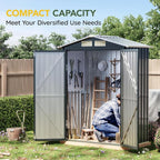 Breezz 5x3FT Vertical Outdoor Steel Storage Shed - Image 5