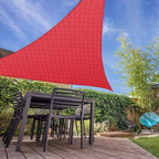 E&K Sunrise 3' x 3' x 3' Sun Shade Sail Triangle Canopy Shade Cover UV Block for Patio Backyard Garden Outdoor (Red)