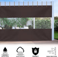 Outdoor Curtains, Clear Vinyl Patio Panel, 8 x 15 ft Coffee