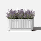 Veradek Demi Series Long Planter for Porch, Patio, Backyard | Durable Plastic-Concrete Material | Modern Décor for Shrubs, Flowers