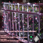 String Lights, 66ft 200 LED Outdoor Waterproof with Timer