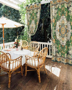 Ombre Green Boho Outdoor Curtains for Patio Waterproof, Grommet Privacy Curtain Drapes Weatherproof Outside Curtains for Porch GazeboPergola Cabana 1 Panel 54x95inch Vintage Ethnic Tribal Geometric