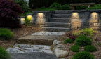 GKOLED 6.8 Inch LED Low Voltage Outdoor Hardscape Light, Light Module Replaceable, Retaining Paver Wall Step Lighting, 2700K 1.5W, IP65 for Wet Location, Die-cast Aluminum Housing (Pack of 2)