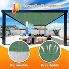 Artpuch Outdoor Pergola Shade Cover 11' X 13' Sun Shade Cloth with Grommets, 90% UV Protection Canopy Patio Privacy Screen (Customized Available) GN107, Green