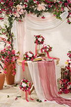 Artificial Flowers Wedding Arch Kit, Blush and Cream, 4-Piece Set
