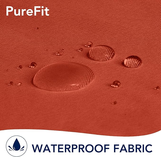 PureFit Outdoor Curtains for Patio Waterproof Weatherproof, UV Resistant Outside Curtains for Gazebo, Front Porch, Pergola, Sun Blocking Privacy Curtain, 52W x 95L inch, 1 Panel, Red Clay