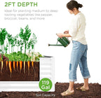 Best Choice Products 4x2x2ft Outdoor Metal Raised Garden Bed, Deep Root Box Planter for Vegetables, Flowers, Herbs, 119 Gallon Capacity, 100% Non Toxic Materials - White