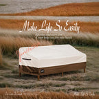 Outdoor Sofa Cover 3-Seater, Waterproof Oxford Fabric, Beige and Brown