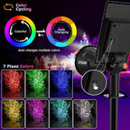 Solar Color Spot Lights Outdoor, 21 LEDs Color Changing Outdoor Lights, IP67 Waterproof RGB Multicolor Yard Solar Spotlights Auto On/Off for Pathway Garden Pool Patio Tree