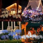 JJGoo Solar Garden Lights, New Upgraded 2 Pack Solar Swaying Starburst Light, Waterproof Fireworks Outdoor Lights, Yard Patio Pathway Decoration, Colorful