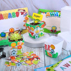 Elcoho 36 Set Garden Plastic Pot Craft Kit Plant Spring Craft Kits for Kids Flower Pots with 150 Foam Stickers 36 Labels 24 Certificate of Awards 3 Tools Planting Growing Kit for Kids, White