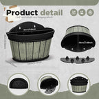 Layhit 6 Pcs Wall Hanging Planters Outdoor Pot Planter Wine Barrel Planter Distressed Oak Thickened Plastic Water Storage Flower Pots for Flower Indoor Outdoor(10 Inches,Grey Green)