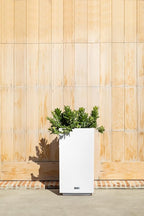 Veradek Block Series Pedestal Planter - Tall Planter for Indoor or Outdoor Front Porch | All-Weather Use with Removable Insert Bucket | Modern Décor for Flowers, Tall Trees, Faux Plants
