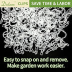 Dalzom® 300Pcs Tomato Clips, Plastic Trellis Clips Plant Support Clips, Plant Clips for Support, Grape Vine, Tomato Vine, Vegetables Plants, Garden Clips to Grow Upright Makes Plants Healthier