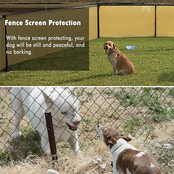 UPGRADE Privacy Fence Screen 6'x2' Sand Outdoor 90% Visibility Blockage 170 GSM Mesh Shade Cover Panels for Backyard,Balcony,Home Decoration with Zip Ties,Customized Avaliable