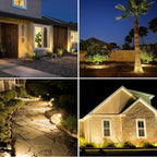 Solar Spot Lights Outdoor, [27 LED/2 Pack] Adjustable Solar Lights Outdoor Waterproof IP65, Solar Powered Landscape Spotlights 3 Lighting Modes for Yard Garden Outside(Warm White)