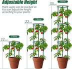 Uzoli 12 Pack Plant Support Stakes Sets - Versatile Plant Cages, Stackable 3 Tier Garden Flower Support，Plant Stakes for Indoor Outdoor Plants Tomato, Peony, Monstera, Hydrangea, Climbing Plants