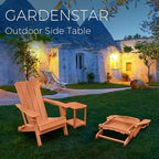 Adirondack Square Outdoor Side Table,2-Tier Storage Patio Side Table, HDPE End Tables for Backyard Pool Porch Garden Lawn