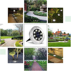 INCX 4.6 inch Solar Lights Outdoor Waterproof, 24 Pack Solar Light for Outside, Garden Lights Landscape Lighting for Patio Pathway Lawn Yard Deck Driveway Walkway, Cold White