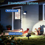 Solar Lights Outdoor Waterproof IP65, Super Bright LED with Lens, 6500K 2 Lighting Modes, Solar Powered Yard Garden Solar Spot Lights for Outside Landscape Auto On/Off -2 Pack