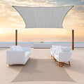ColourTree TAPR1616 Custom Size 7' x 19' Grey Sun Shade Sail Canopy UV Block UPF50 Rectangle - Commercial Standard Heavy Duty - 190 GSM - 3 Years Warranty