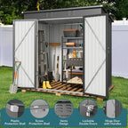 Gizoon 6' x 4' Outdoor Storage Shed - Image 4