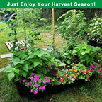 KLEWEE Fabric Raised Garden Bed, 128 Gallon 6 x 3FT Garden Growing Bags for Planting Vegetables, Flowers and Herbs, Breathable Plant Bed Large Grow Planter Bags 8 Grids