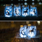 Solar Mason Jar Lid String Lights, 6 Pack, 30 LED Cool White