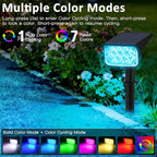 T-SUNUS RGB Solar Landscape Spotlights Christmas Outdoor IP65 Waterproof Color Spot Lights Auto Dusk to Dawn Landscaping Wall Light for Tree Yard Garden Driveway Porch Walkway Pond Halloween 2 Pack