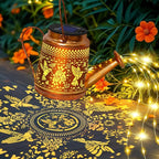 2 Packs Solar Watering Can Lights Hummingbird Garden Decor,Hanging Lanterns Outdoor,Birthday Gift for Mom Women Grandma,Waterproof Solar Fairy String Decorative Outside Lights for Yard Art Patio Porch