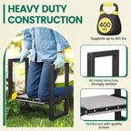 Garden Kneeler and Seat - Heavy Duty Folding Garden Stool with Handles, Stable Kneeling Device Bench Chair Gardening Tools Gifts for Women Men Seniors Gardeners Outdoor Weeding Planting
