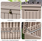 120 GallonOutdoor Storage Box, Resin Deck Boxes Waterproof, IndoorOutdoor Bin - Image 6